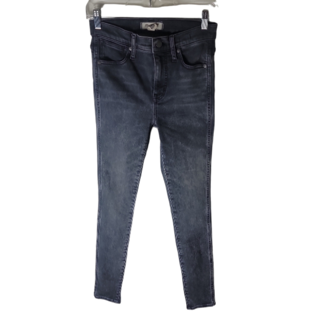 Madewell women's 27T high waist skinny jeans gray stretch denim
